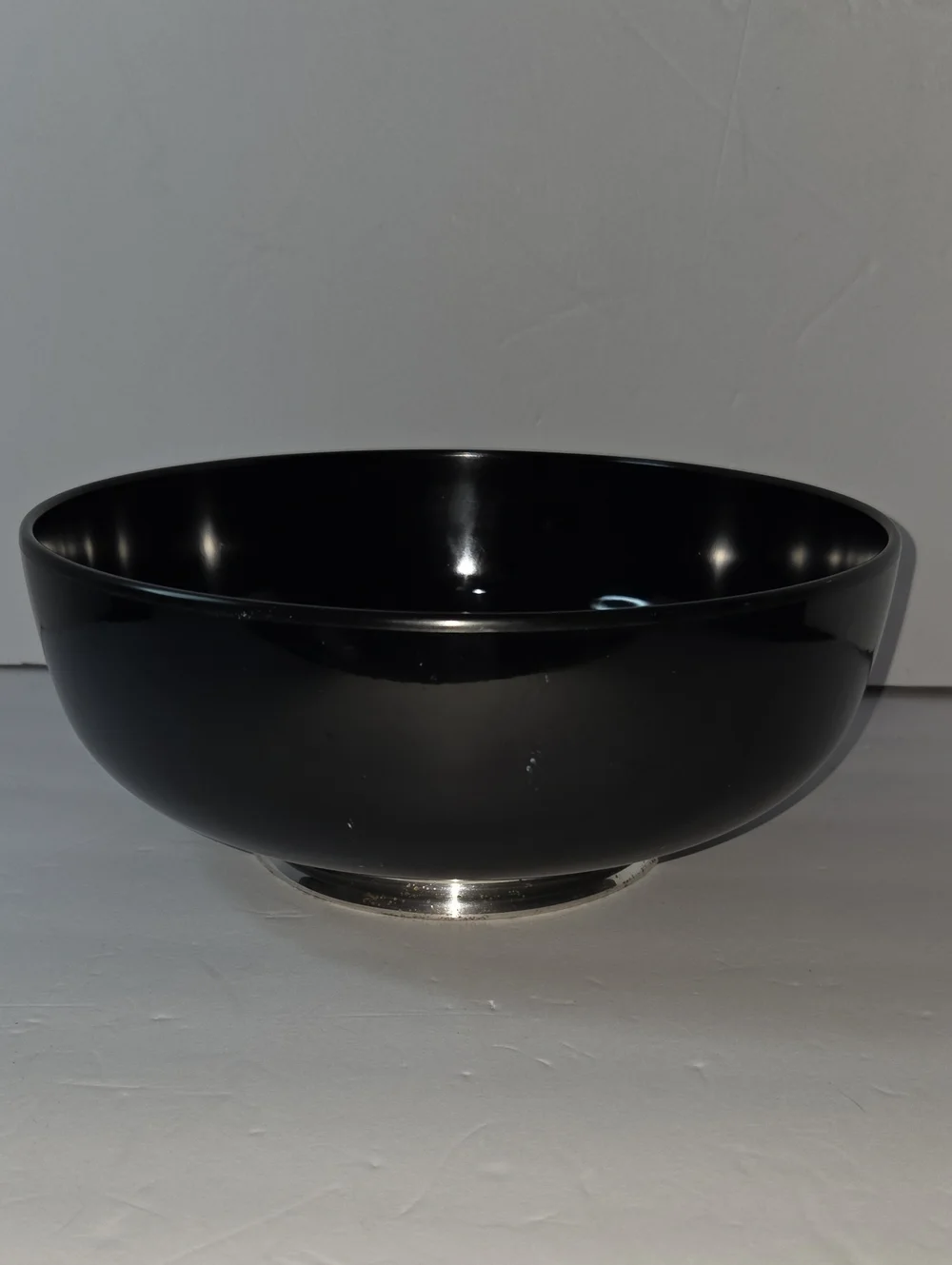 Vintage Towle Black Melamine and Silver Sterling-Mounted 11